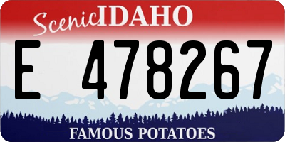 ID license plate E478267