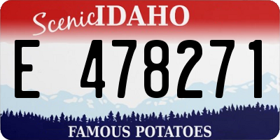 ID license plate E478271