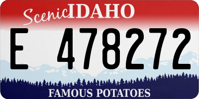 ID license plate E478272