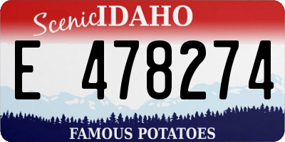 ID license plate E478274