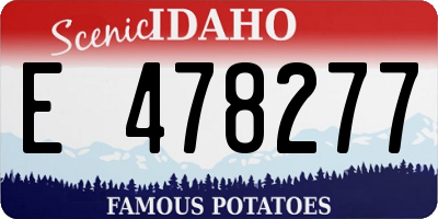 ID license plate E478277