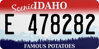 ID license plate E478282