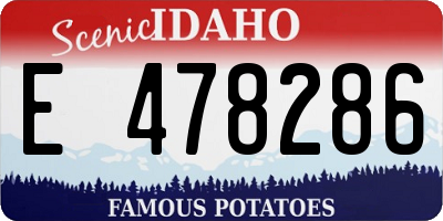 ID license plate E478286