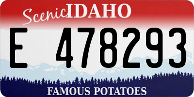 ID license plate E478293