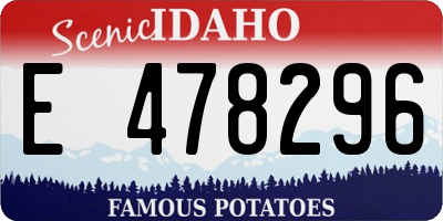 ID license plate E478296