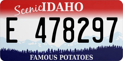 ID license plate E478297