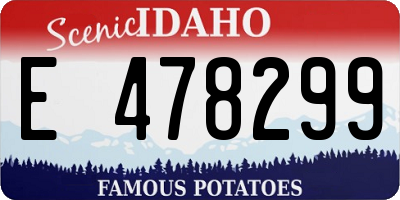 ID license plate E478299