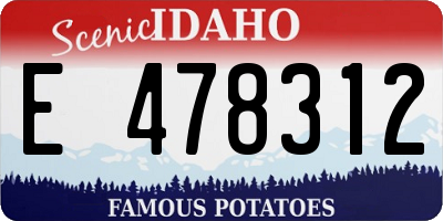 ID license plate E478312