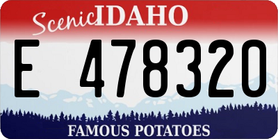 ID license plate E478320