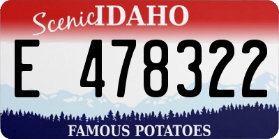 ID license plate E478322