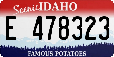 ID license plate E478323