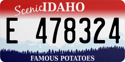 ID license plate E478324