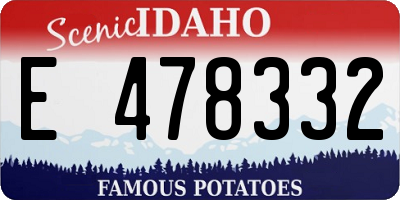 ID license plate E478332