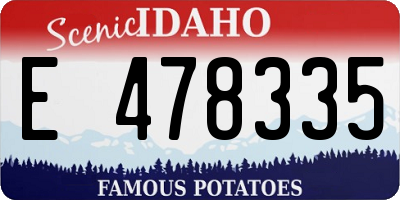 ID license plate E478335