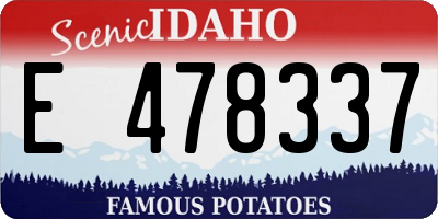 ID license plate E478337