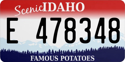 ID license plate E478348