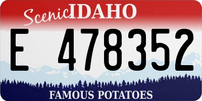 ID license plate E478352