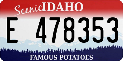 ID license plate E478353