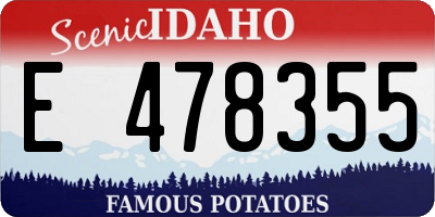 ID license plate E478355