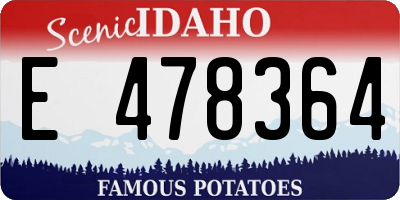ID license plate E478364