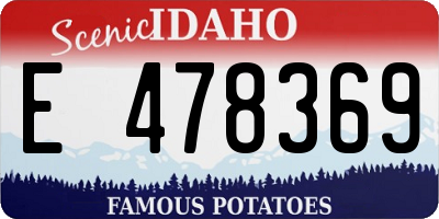 ID license plate E478369