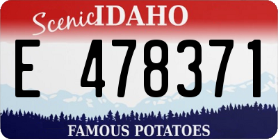 ID license plate E478371