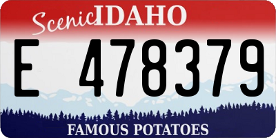 ID license plate E478379