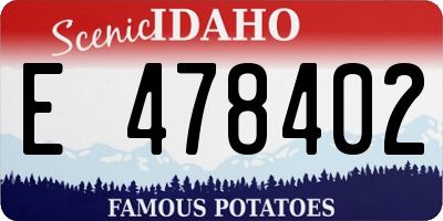 ID license plate E478402