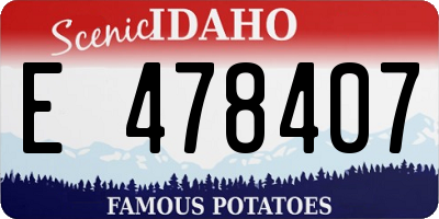 ID license plate E478407