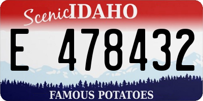 ID license plate E478432