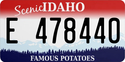 ID license plate E478440