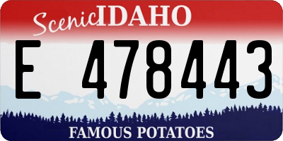 ID license plate E478443