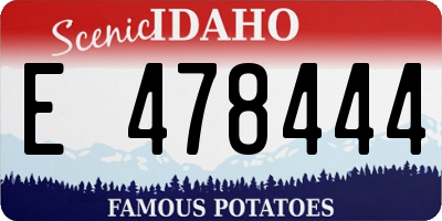 ID license plate E478444