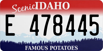 ID license plate E478445