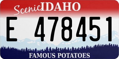 ID license plate E478451