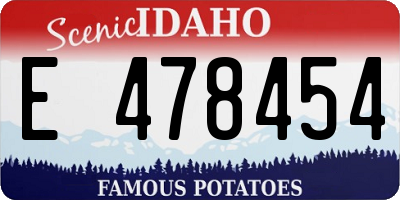 ID license plate E478454