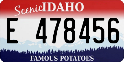 ID license plate E478456