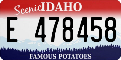 ID license plate E478458