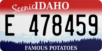 ID license plate E478459