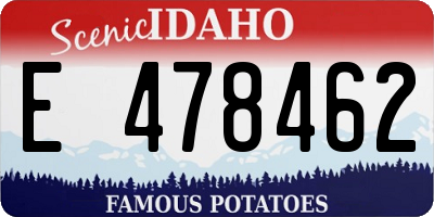 ID license plate E478462