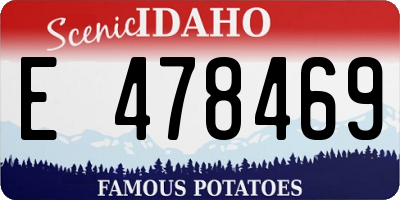 ID license plate E478469