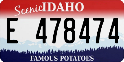 ID license plate E478474