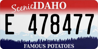 ID license plate E478477