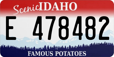 ID license plate E478482