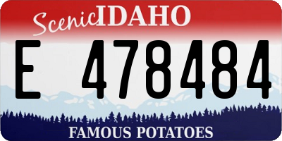 ID license plate E478484