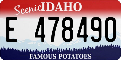 ID license plate E478490
