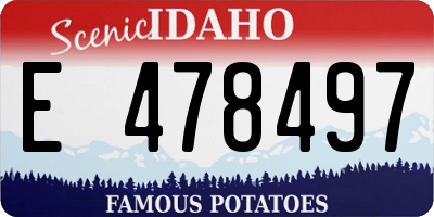ID license plate E478497