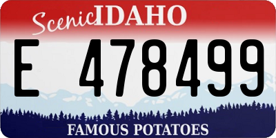 ID license plate E478499
