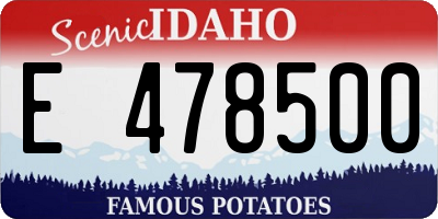 ID license plate E478500