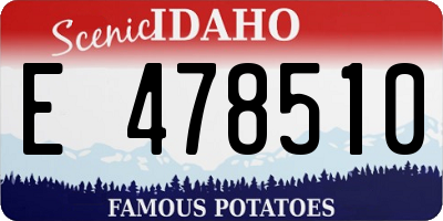 ID license plate E478510